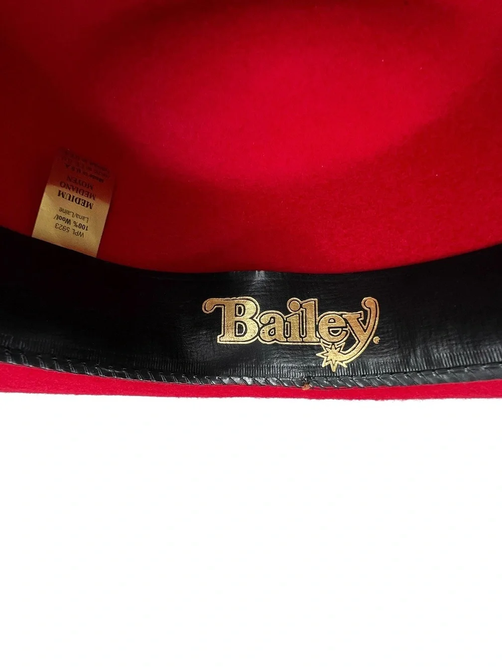 Bailey Youth Ranger Cowboy Hat Red 100% Wool Felted Western Rodeo Child Kids EUC